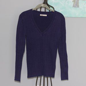 Old Navy Purple Cable Knit Sweater Women Size M
